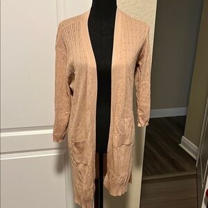 Women's tan Cardigan Sweater